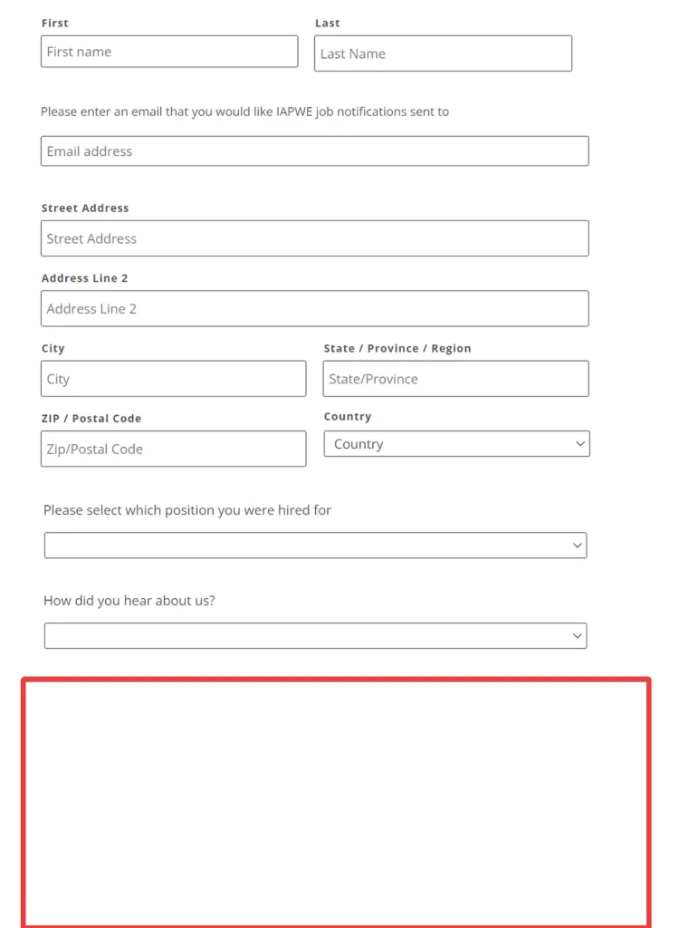 IAPWE registration form